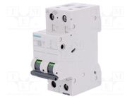 Circuit breaker; 400VAC; Inom: 3A; Poles: 2; for DIN rail mounting SIEMENS