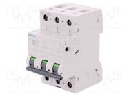 Circuit breaker; 400VAC; Inom: 500mA; Poles: 3; Charact: C; 6kA; IP20 SIEMENS