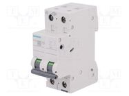 Circuit breaker; 400VAC; Inom: 500mA; Poles: 1+N; Charact: C; 6kA SIEMENS