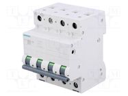 Circuit breaker; 400VAC; Inom: 500mA; Poles: 3+N; Charact: C; 6kA SIEMENS