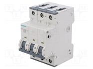 Circuit breaker; 230/400VAC; Inom: 5A; Poles: 3; Charact: C; 10kA SIEMENS