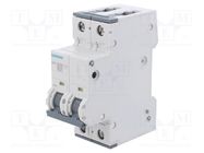 Circuit breaker; 230/400VAC; Inom: 0.5A; Poles: 1+N; Charact: D SIEMENS