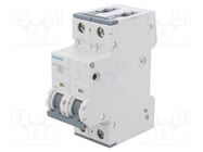 Circuit breaker; 230/400VAC; Inom: 5A; Poles: 2; Charact: C; 6kA SIEMENS