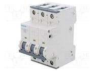 Circuit breaker; 230/400VAC; Inom: 0.5A; Poles: 3; Charact: C; 6kA SIEMENS