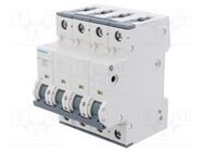 Circuit breaker; 230/400VAC; Inom: 0.5A; Poles: 3+N; Charact: C; 6kA SIEMENS