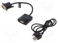 Converter; PVC; Len: 0.15m; Support: 1080p,FullHD; black VENTION