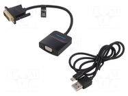 Converter; PVC; Full HD 1080p; Len: 0.15m; Øcable: 5mm; black VENTION