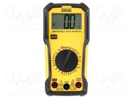 Digital multimeter; LCD; VDC: 600V; VAC: 600V; I DC: 10A; I AC: 10A STANLEY