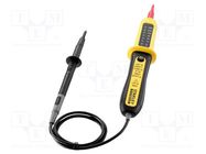 Tester: electrical; LEDs; VAC: 12V,24V,50V,120V,230V,400V; IP54 STANLEY