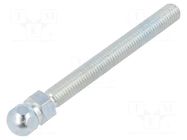 Pin; M10; steel; Ø: 15mm; Plating: zinc; Thread len: 90mm FATH