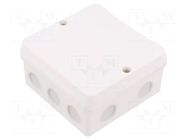 Enclosure: junction box; X: 98mm; Y: 98mm; Z: 55mm; IP55; white HENSEL