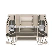 Test-disconnect terminal, Screw connection, 6 mm², 630 V, 41 A, without, Cross-disconnect: without, Integral test socket: No, TS 35, dark beige Weidmuller