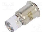 LED lamp; yellow; SX6s; 24÷28VDC; No.of diodes: 1; 5mm; Bulb: T1 3/4 MARL