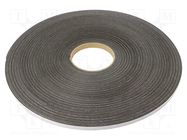 Tape: sealing; W: 10mm; L: 30m; Thk: 2mm; grey; caoutchouc hot-melt 