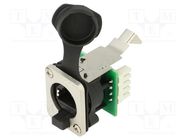 Connector: RJ45; socket; XLRnet; Cat: 5e; with push button; IDC AMPHENOL