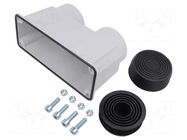 Multigate grommet; light grey; Holes no: 2 FIBOX