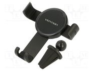 Car holder; black; air vent; 4.7÷7.2" VENTION