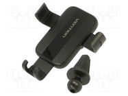 Car holder; black; air vent; 4.7÷7.2" VENTION