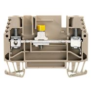 Test-disconnect terminal, Screw connection, 6 mm², 500 V, 41 A, without, Cross-disconnect: sliding, Integral test socket: No, TS 35, dark beige Weidmuller