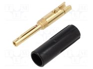 Connector: 4mm banana; plug; 16A; 50VDC; black; non-insulated DELTRON