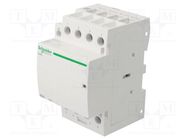 Contactor: 4-pole installation; 40A; 230÷240VAC; NO x4; IP20; 500V SCHNEIDER ELECTRIC