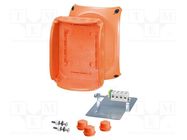 Enclosure: emergency; X: 155mm; Y: 210mm; Z: 92mm; IP65,IP66; orange HENSEL