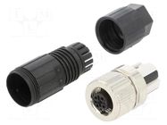 Connector: M12; plug; PIN: 4; female; 60V; straight; push-lock; 4A PHOENIX CONTACT