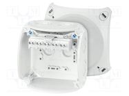 Enclosure: junction box; X: 104mm; Y: 104mm; Z: 70mm; IP66,IP67; grey HENSEL