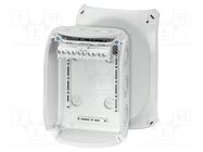 Enclosure: junction box; X: 130mm; Y: 180mm; Z: 77mm; IP66,IP67; grey HENSEL