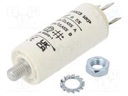 Capacitor: polypropylene; motors, run; 3uF; 470VAC; Ø25x58mm; ±5% KEMET