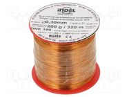 Coil wire; single coated enamelled; 0.3mm; 0.2kg; -65÷180°C INDEL