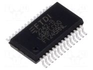 IC: interface; USB-FIFO; Full Speed; 3.3÷5.25VDC; tube; SSOP28 FTDI