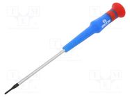 Screwdriver; slot; precision; 1,5x0,25mm; 75mm KING TONY