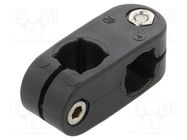 Mounting coupler; cross; polyamide; S: 12mm; D: 14mm ELESA+GANTER