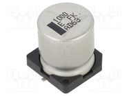 Capacitor: electrolytic; low ESR; SMD; 1000uF; 25VDC; Ø12.5x13.5mm PANASONIC