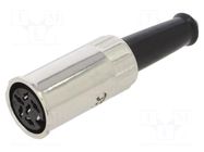 Connector: DIN; plug; female; with strain relief; PIN: 6; straight LUMBERG