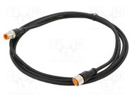 Connection lead; M12; PIN: 4; 2m; plug; 250VAC; 4A; 1200; -25÷80°C LUTRONIC