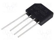 Bridge rectifier: single-phase; Urmax: 50V; If: 2A; Ifsm: 60A; flat DC COMPONENTS