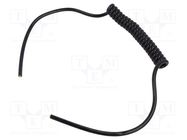 Wire: coiled; 2x0.15mm2; unshielded; PUR; black; 300V; 1m; 4m SIMECH