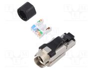 Connector: RJ45; plug; PIN: 8; Cat: 6; shielded; Layout: 8p8c BEL FUSE