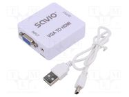 Converter; Support: 1080p,FullHD; white SAVIO