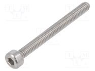 Screw; M2x20; 0.4; Head: cheese head; hex key; HEX 1,5mm; DIN 912 KRAFTBERG