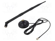 Antenna; black; RP-SMA; 50W; 2.4÷2.483GHz; 50Ω; 0.41m; 12dBi SAVIO