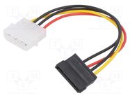 Cable: mains SATA; Molex male,SATA 15pin female; 0.18m SAVIO