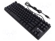 Keyboard; black,red; USB A; wired,US layout; mechanical keyboard SAVIO