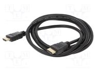 Cable; HDMI 1.4; HDMI plug,both sides; Len: 2m; black; 30AWG SAVIO