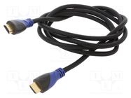 Cable; HDMI 1.4; HDMI plug,both sides; Len: 2m; black; 30AWG SAVIO