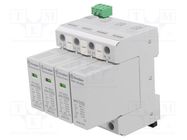 Surge arrester; Type 1+2; Poles: 3+NPE; 50kA; -40÷80°C; IP20 FINDER