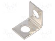 Angle bracket; W: 7.14mm; H: 9.53mm; L: 9.53mm; brass KEYSTONE