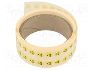 Self-adhesive label; ESD; 5x5mm; 1000pcs; yellow DESCO EUROPE